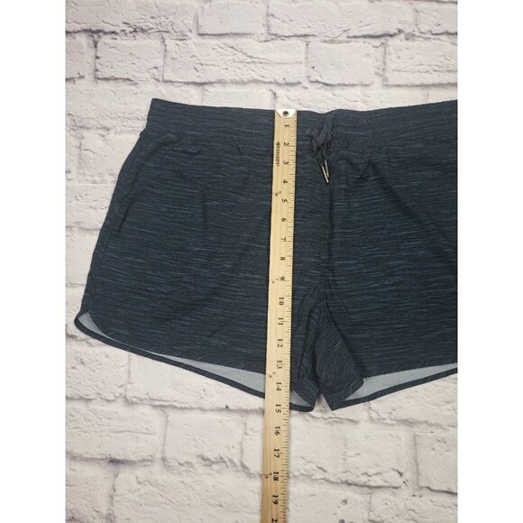 Kyodan Active Womens Size XL Dark Heathered Blue Elastic Drawstring Waist Shorts - Picture 5 of 5